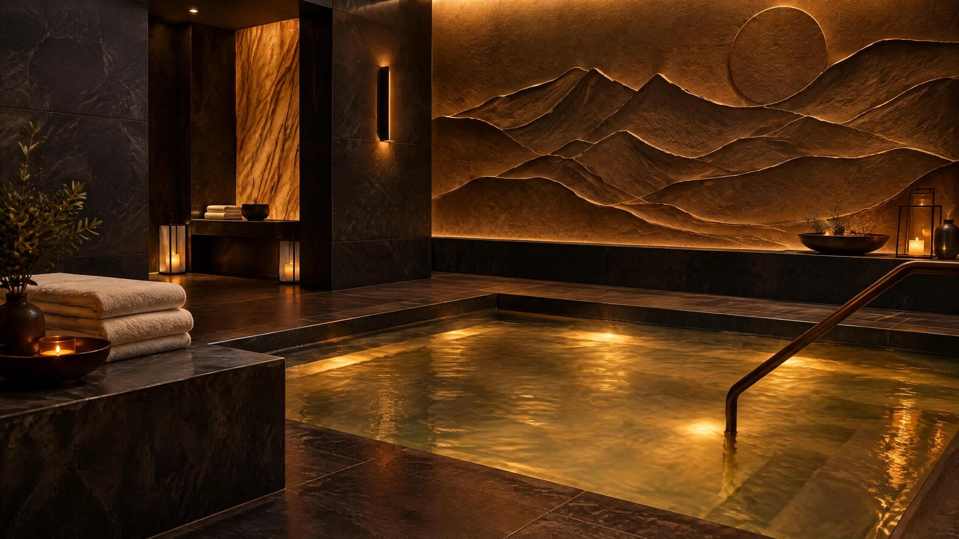 Editorial view of a tranquil Las Vegas hotel spa