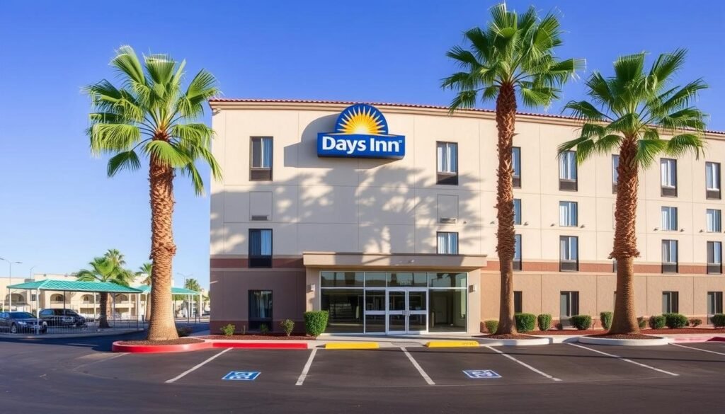 Days Inn by Wyndham Las Vegas Airport exterior near Harry Reid Airport