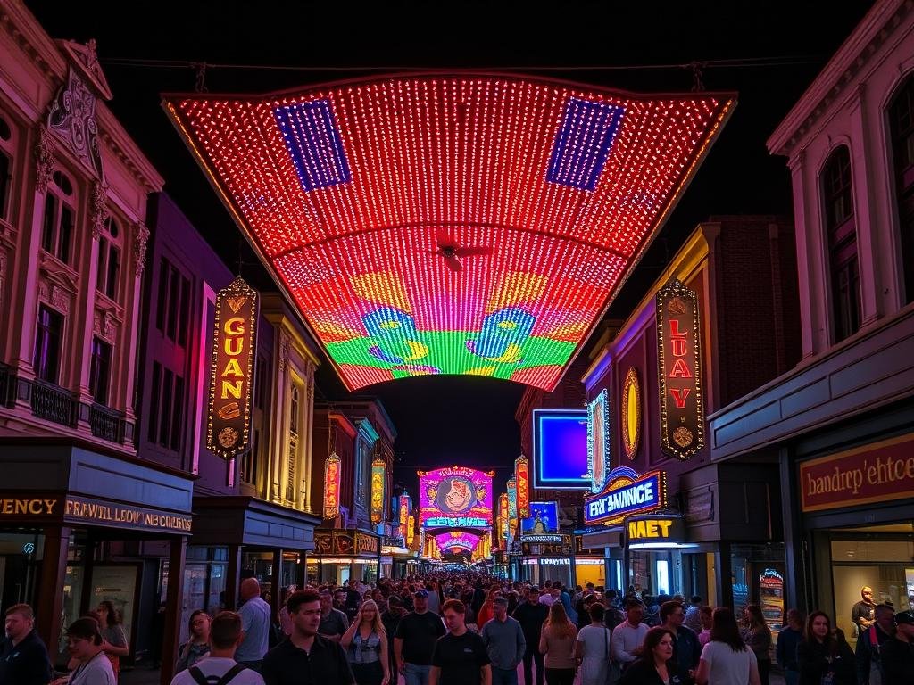 Fremont Street Experience canopy light show in Downtown Las Vegas