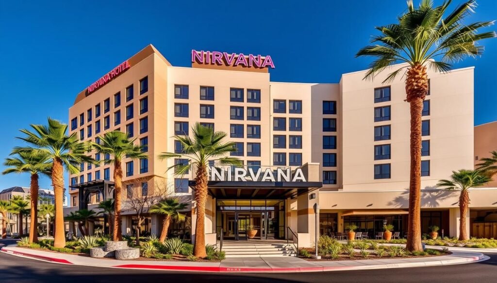 Nirvana Hotel Las Vegas exterior view near Harry Reid Airport 2025