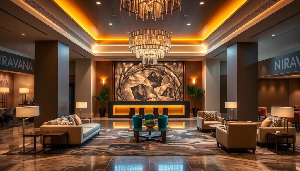 Nirvana Hotel Las Vegas lobby and reception area near Harry Reid Airport