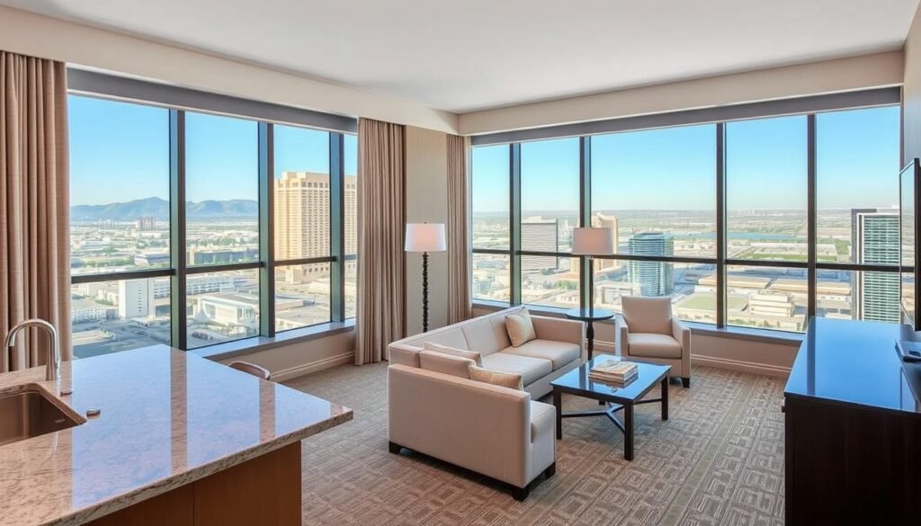 Vdara Hotel & Spa suite with Strip view