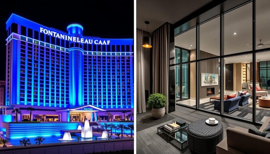Fontainebleau Las Vegas hotel exterior and luxury accommodations
