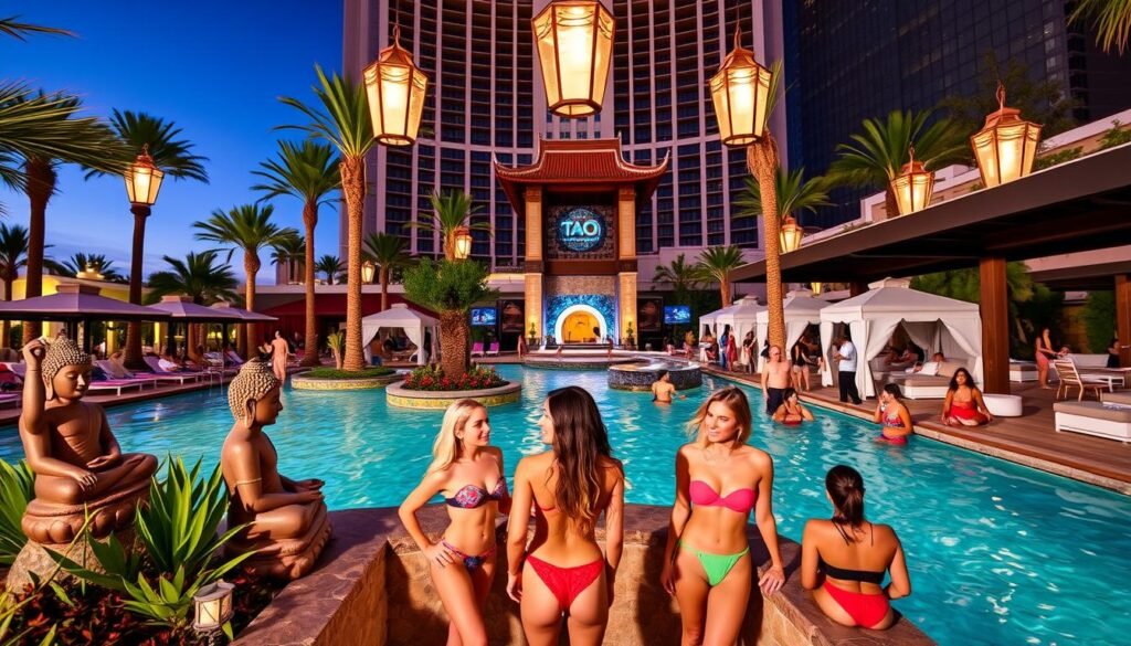 TAO Beach Dayclub at The Venetian with Asian-inspired design