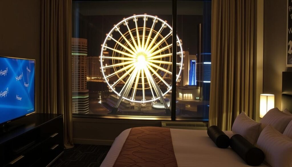 The LINQ Promenade view room for 2026 NYE Vegas packages