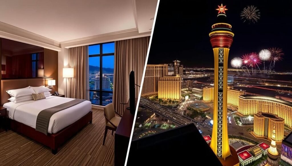 The STRAT hotel room and tower observation deck for New Year's Eve views