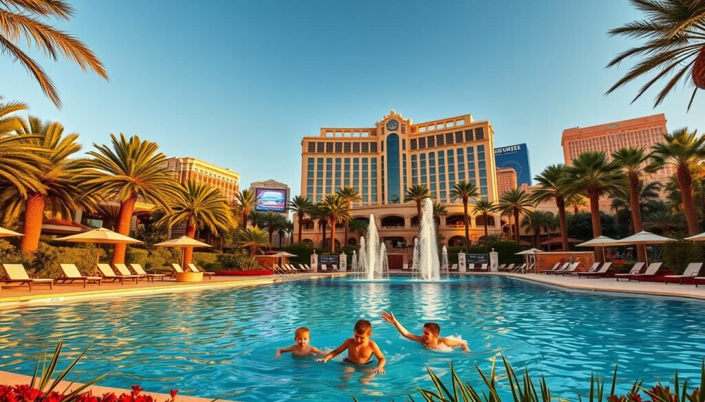 family-friendly no-casino hotels Las Vegas
