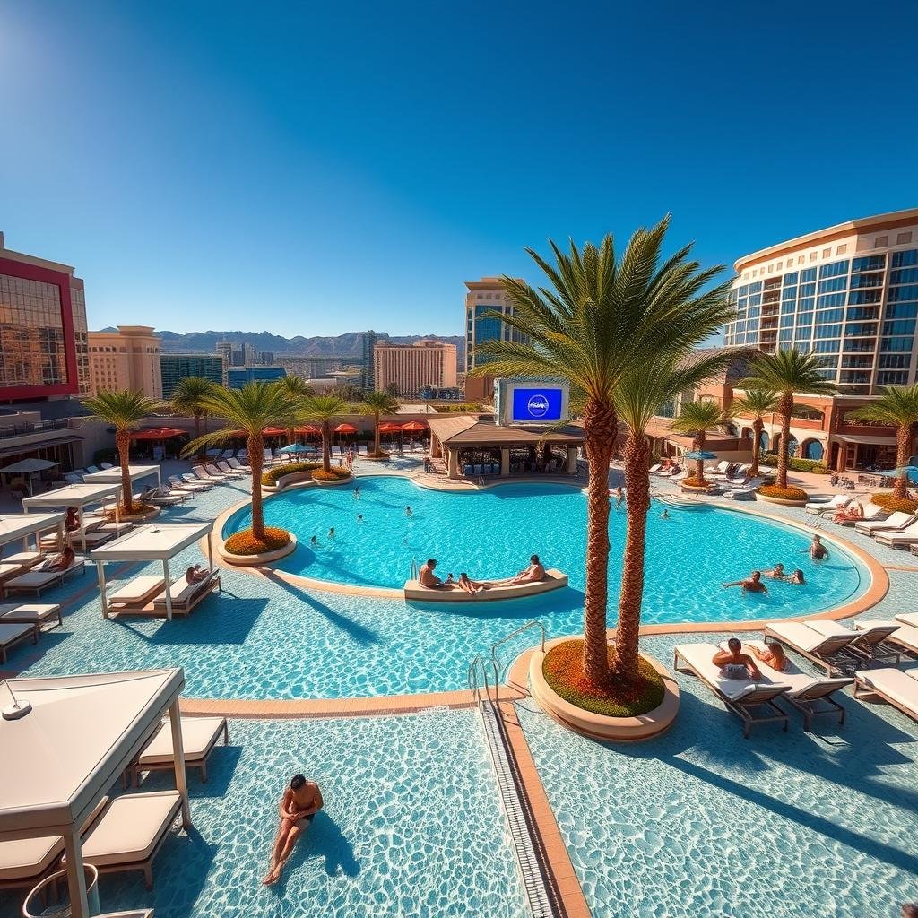 Las Vegas value hotels pool facilities